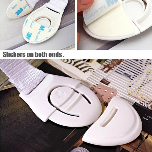 Child Infant Baby Safety Lock Latch Cupboard Cabinet Door Drawers Child Safety L - Picture 9 of 11